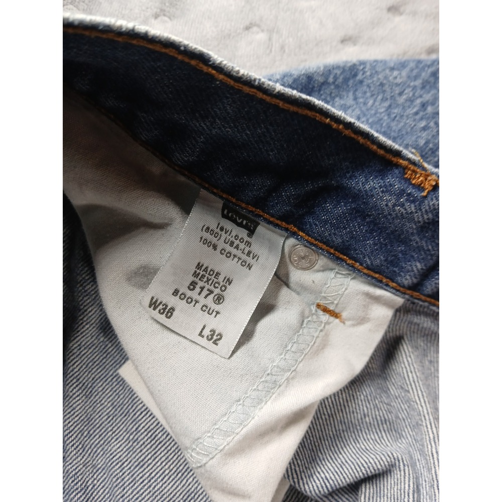 🔥 VINTAGE Levi's 517 Bootcut Jeans Men's 36x32l Medium Wash 100% Cotton Cowboy! - Picture 3 of 13